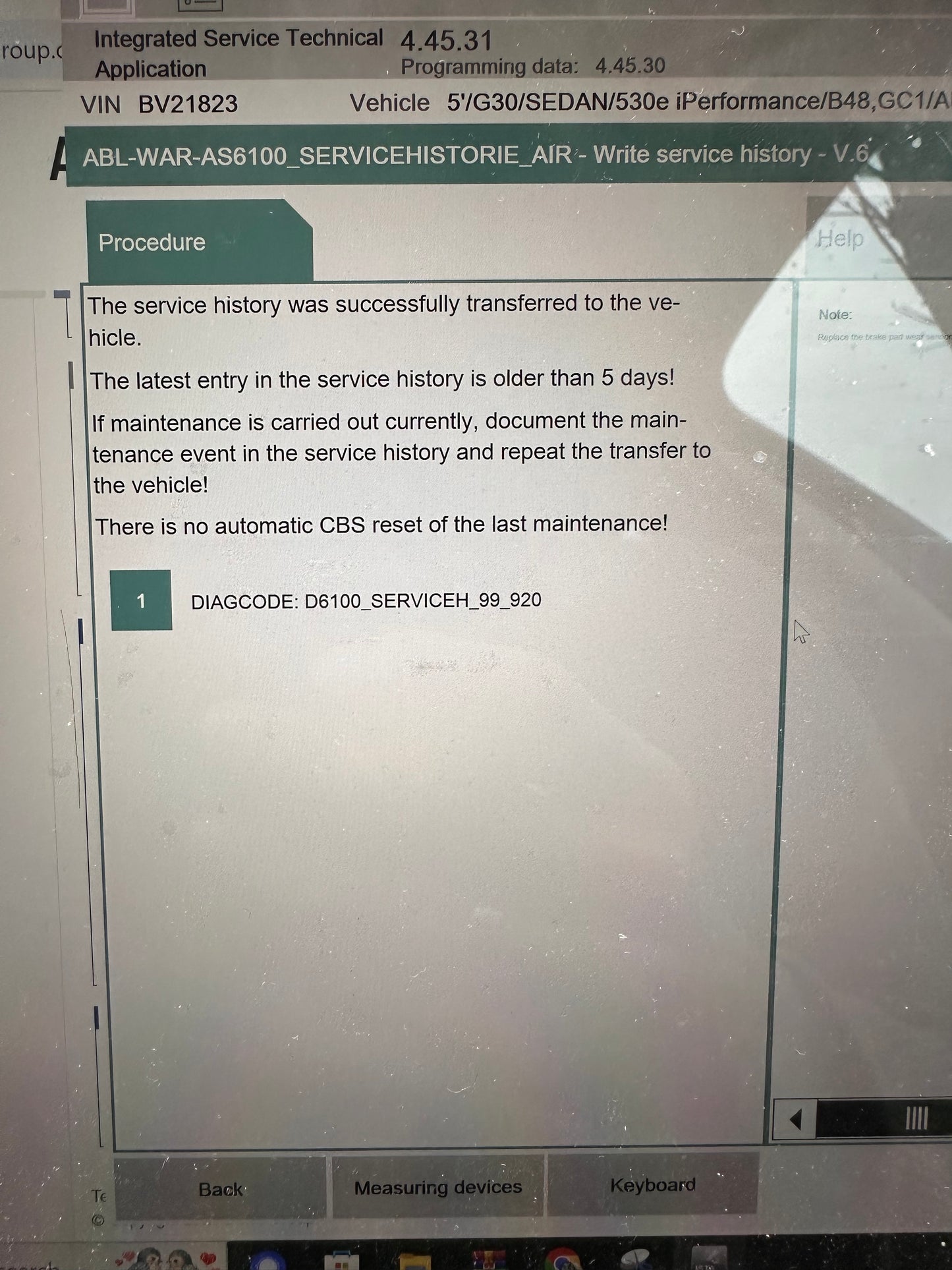 Update BMW Service History